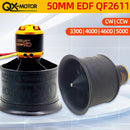 QX-MOTOR QX-MOTOR 50MM EDF QF2611 Brushless Motor 3300/4000/4600/5000KV CW/CCW 12 Blades Ducted Fan For 3-4S Lipo RC Airplane Model - Motors at ZoneFPV