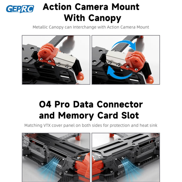 GEPRC GEP-MOZ7 V2 Parti del telaio Elica Accessorio Base Quadricottero FPV Freestyle RC Drone da corsa MOZ7 V2