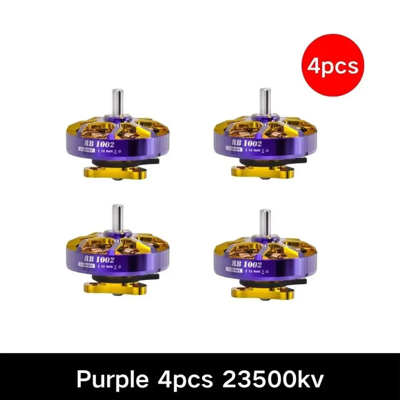 Flywoo ROBO 1002 FPV Motor Gold/Purple HighSpeed 19800KV/23500KV for Whoop Toothpick Drones Compact Size Racing Quadcopter Engin
