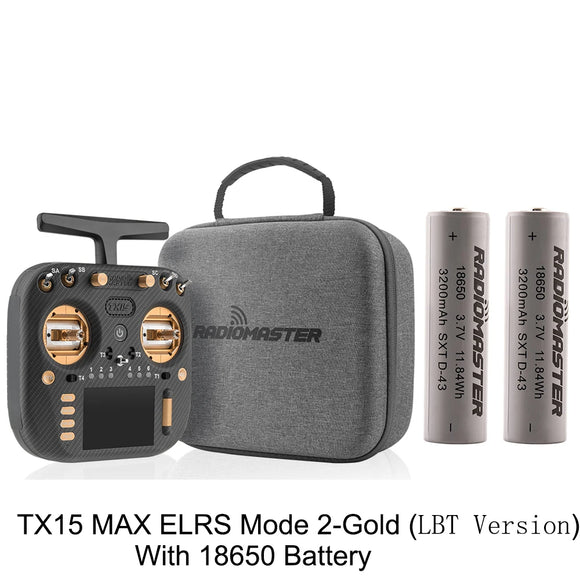 Radiomaster TX15 Max 3.5inch IPS Touchscreen Radio Controller ExpressLRS With AG02 CNC Hall Gimbal Built-in Gyro Microphone