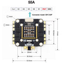 MicoAir 55A AM32 4N1 ESC 2-6S 32-bit FPV Traverser ESC Support PWM/DShot300 signals Inside/outside 2oz copper strip deflector-3