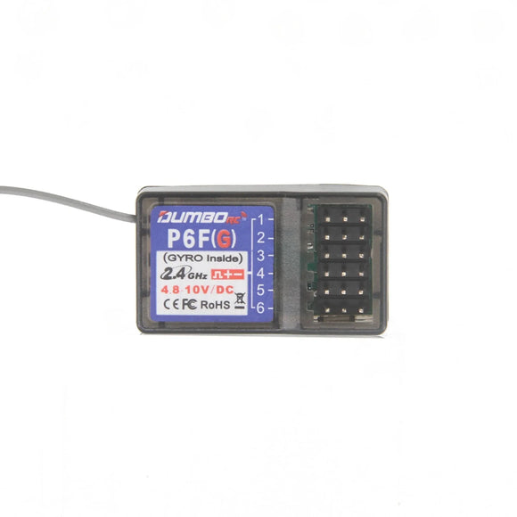 DUMBORC P6FG P10FG P6DC P4FMG 4CH 6CH 10CH Mini Receiver 2.4G 4.8-10V Voltage Return for X6 DDF-350 Transmitter RC Car Boat Tank