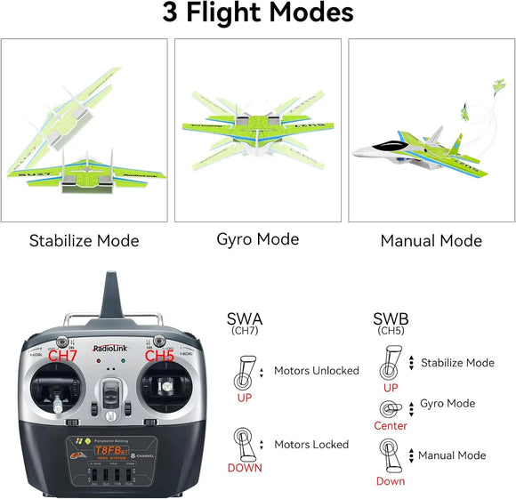 Radiolink Byme-DB Fixed Wing Flight Control Built-in Gyroscope for Delta Wing Micro Paper Plane J10 SU27 F22