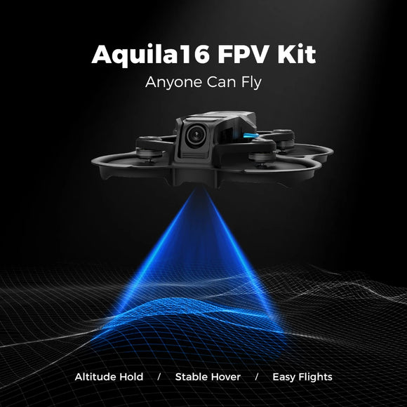 BETAFPV Kit FPV Aquila16 ELRS 2.4G LiteRadio 2 SE VR03 Gafas FPV Aquila 16 25-350mW VTX 1102 18000KV Motor sin escobillas