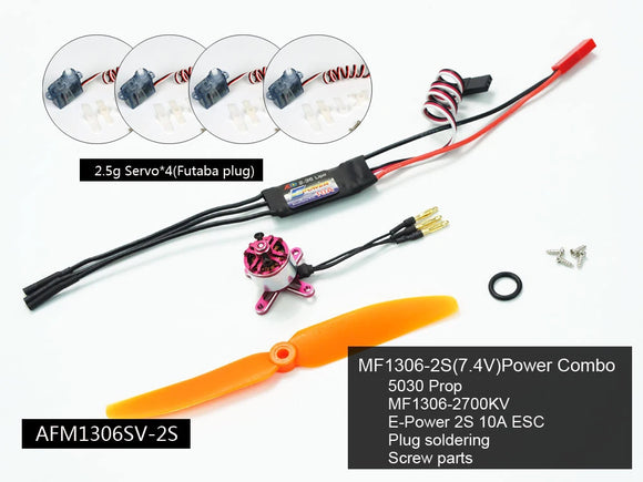 AEORC AFM1306-2S Micro Power System Combo 7.4V 5-inch 6-inch 1306/1308 Elektrischer Racing-Drohnenmotor-Combo-Kit für DIY-Bau