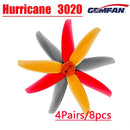 4Pairs Gemfan Hurricane 3020 3-Blade 3 Hole PC Propeller 1.5mm for RC FPV Racing Freestyle 3inch Toothpick Cinewhoop Ducted-1