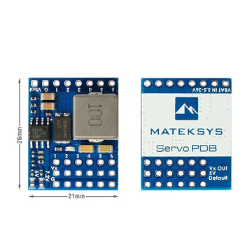 MATEKSYS SERVO PDB with BEC 5.5-36V TO 5-8.2V 26 X 21 X 5mm 4g for RC FPV Airplane Fixed-Wing Drone DIY Parts - 0