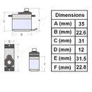 4 шт. MG92B 13,8 г 3,5 кг крутящий момент Металлическая шестерня Digital Сервопривод-4