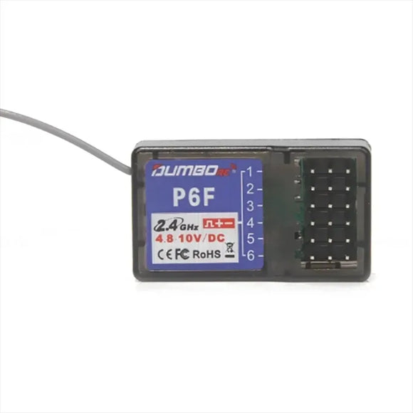 DUMBORC P6FG P10FG P6DC P4FMG 4CH 6CH 10CH Mini Receiver 2.4G 4.8-10V Voltage Return for X6 DDF-350 Transmitter RC Car Boat Tank